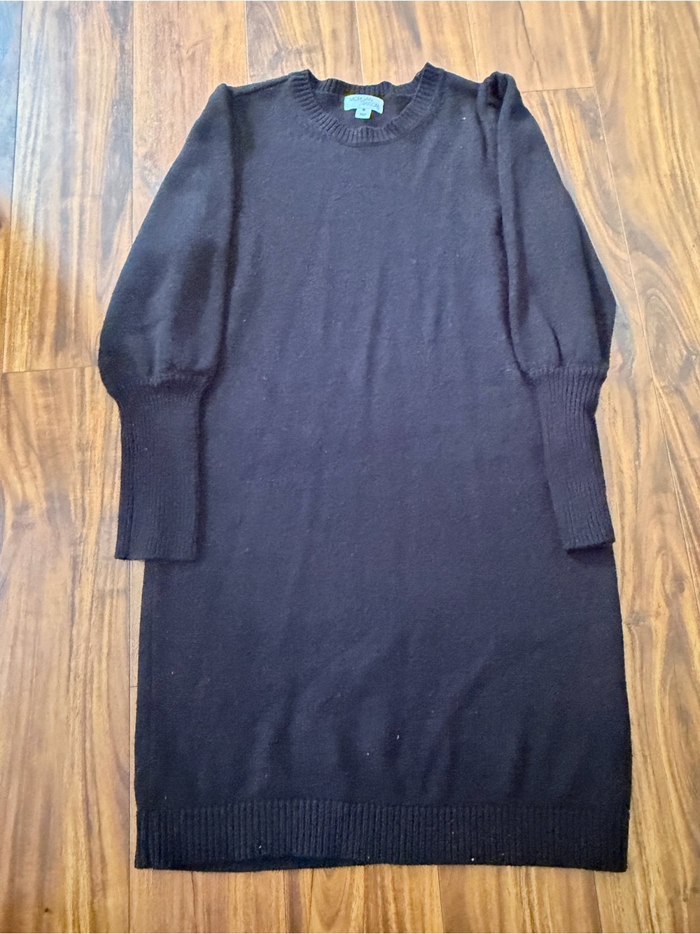 Morgan Taylor Black Crewneck Knit Sweater Dress Women’s M